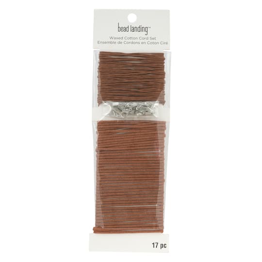 12 Pack: Brown Waxed Cotton Cord Set by Bead Landing™